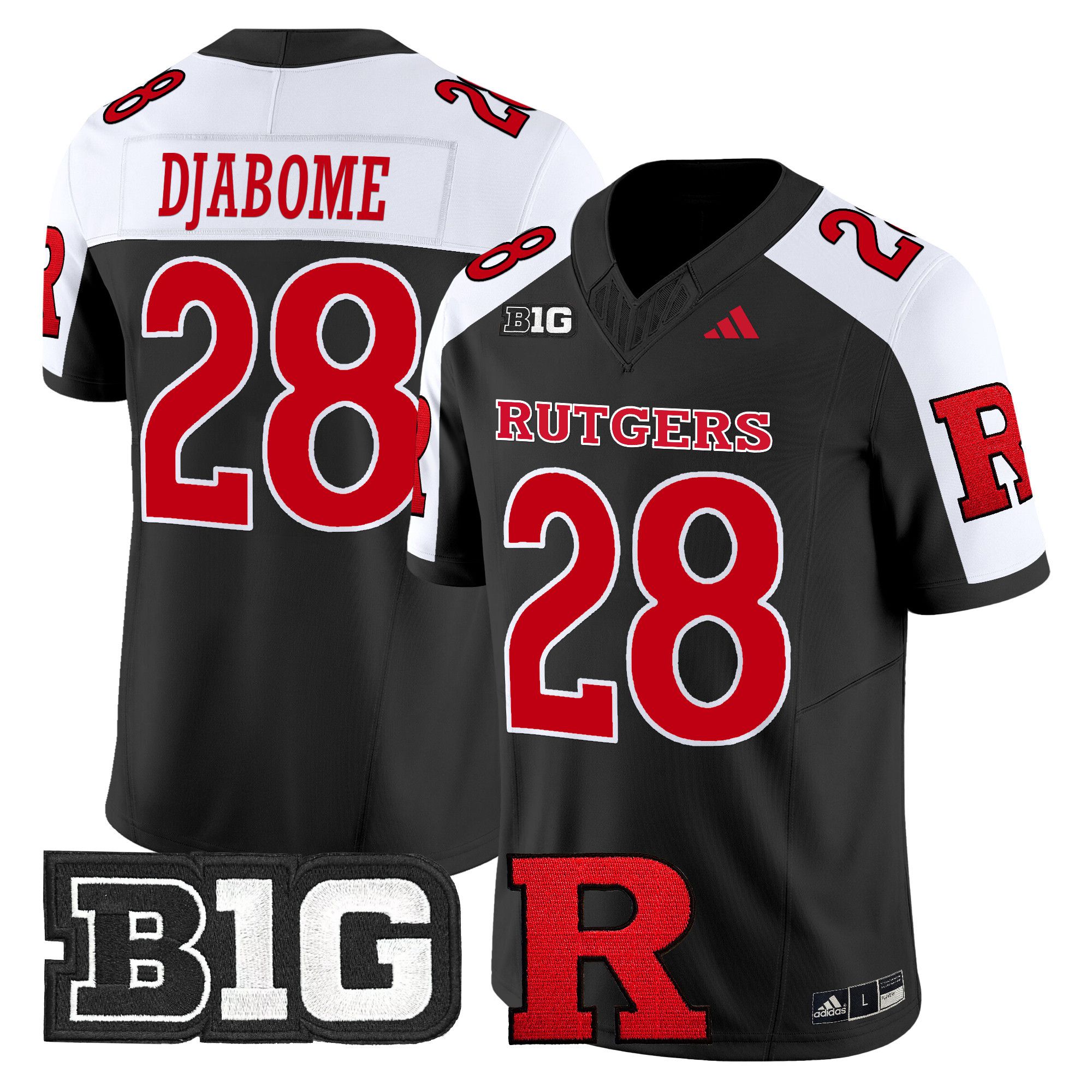 Men Rutgers Scarlet Knights #28 Djabome Black 2024 Vapor Limited NCAA Jersey->ncaa teams->NCAA Jersey